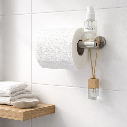 Bathroom Buddy - Toilet Roll Hanger Diffuser with Spray
