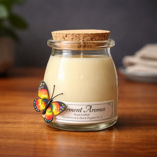 Sandalwood & Black Pepper No 1 "Hand Crafted" Natural rapeseed & coconut wax candle